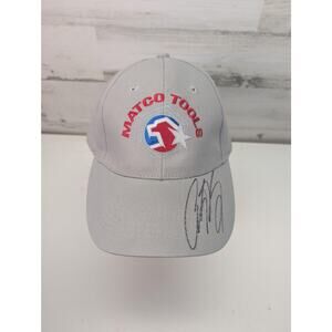 Matco Tools‎ Hat Cap Strap Back Gray Embroidered Advertising Signed Auto Mens